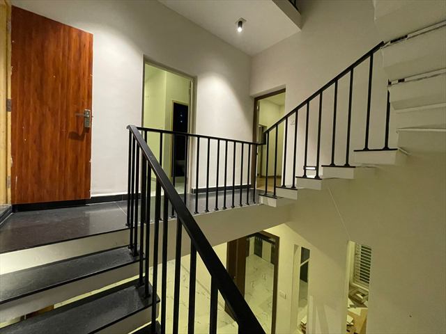 Staircase and landing during construction