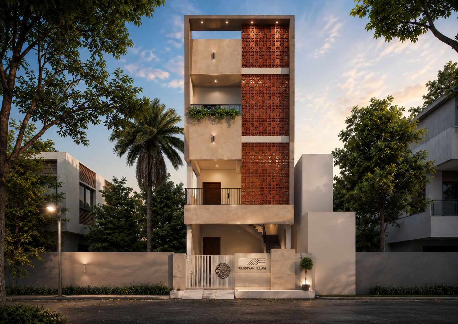 The PORSELVAN Residence — compact modern duplex facade
