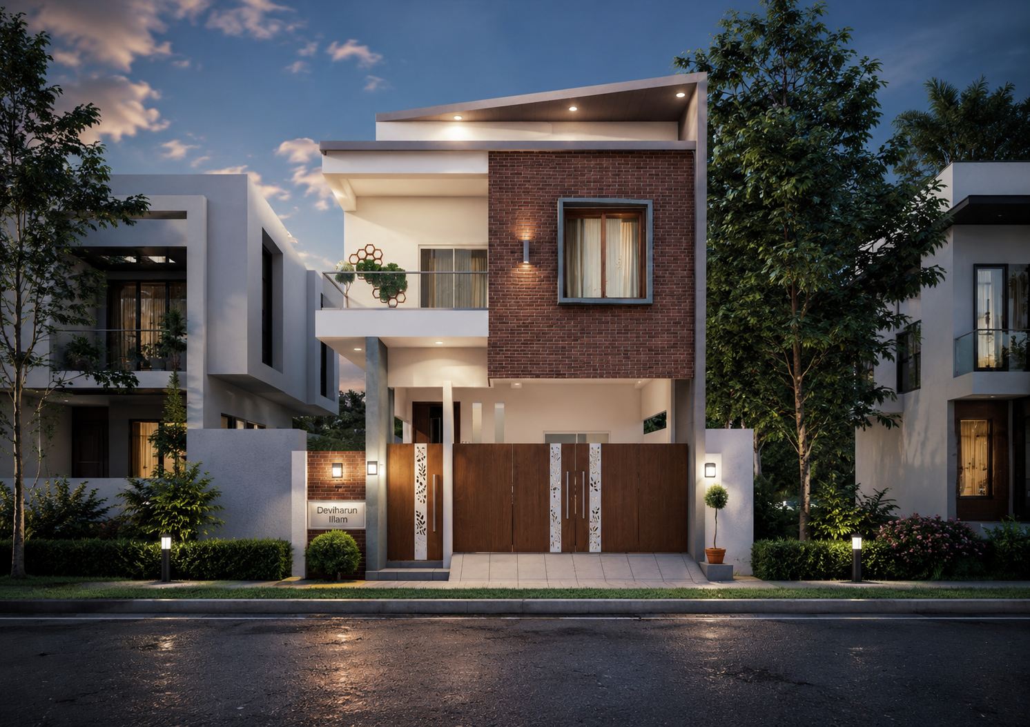 Suresh Kumar's Residence — contemporary duplex facade