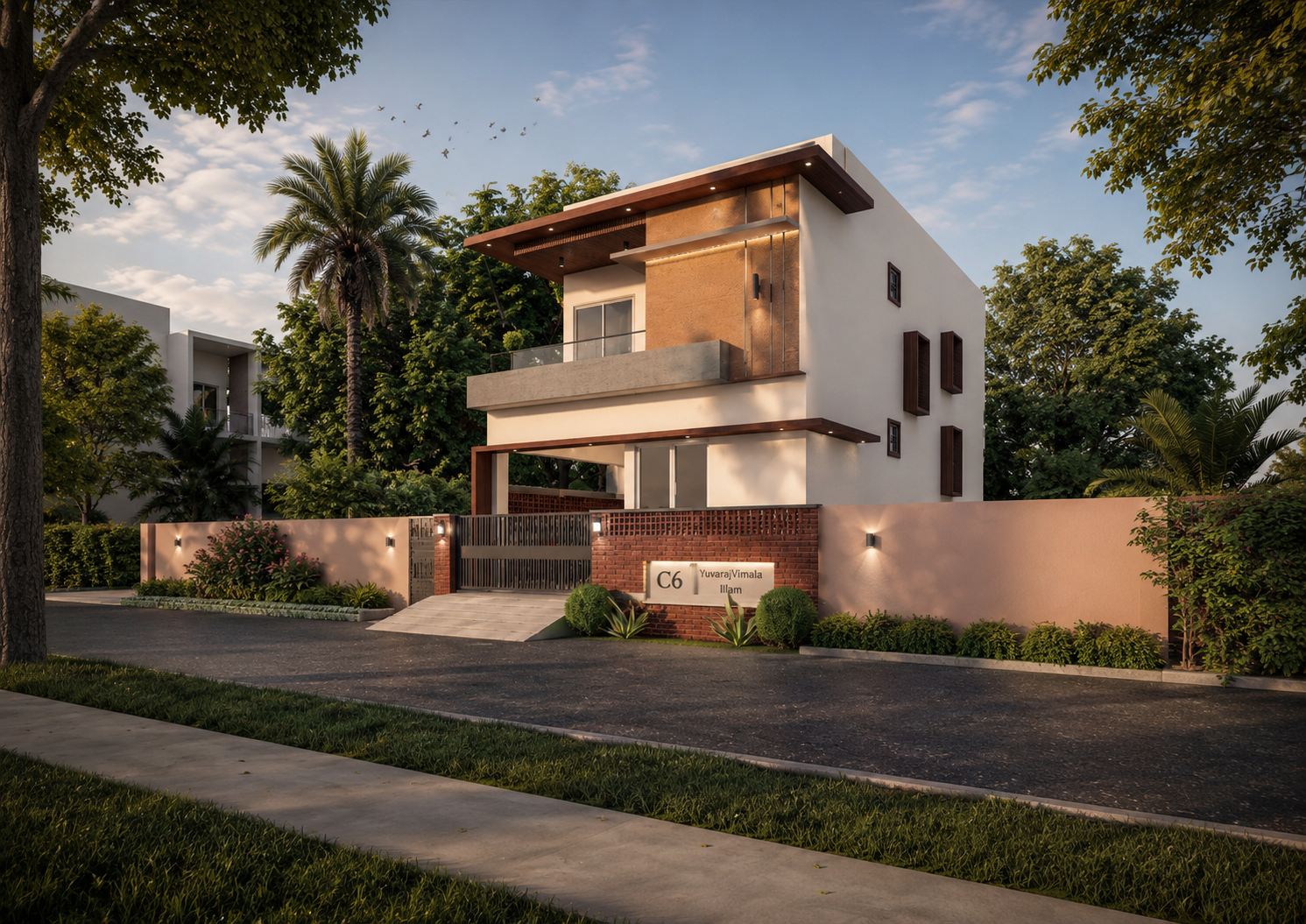 The Yuvraj Residence — contemporary duplex penthouse facade